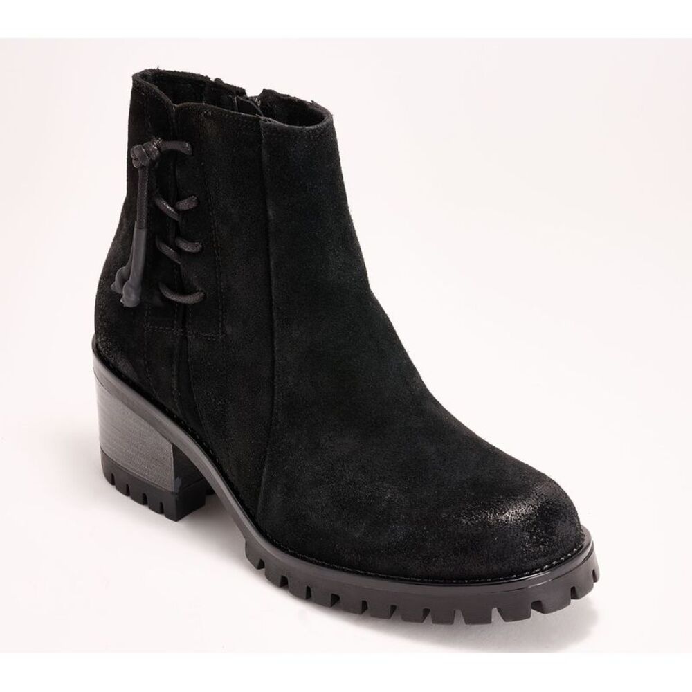 Miz Mooz Women's Sz 9.5 Leather Heeled Ankle Boots- Maiden Black
